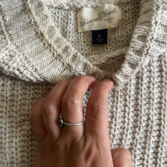 Universal Thread Cream Ruffle Sweater - Picture 3 of 5